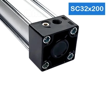 SC32X200 Pneumatické Výťah 32 mm Vŕtanie 200 mm Ťah Vzduchu Teleskopických Kompresor Piestový Hliníkové Sc Valca