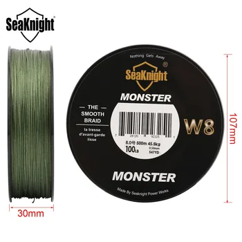 Otvor predaj 10 ks SeaKnight Monster W8 8 Prameňov 500M PE vlasec 15 20 30 40 50 80 100 LIBIER Pletená Rybárske vlasce 0.8-8.0#