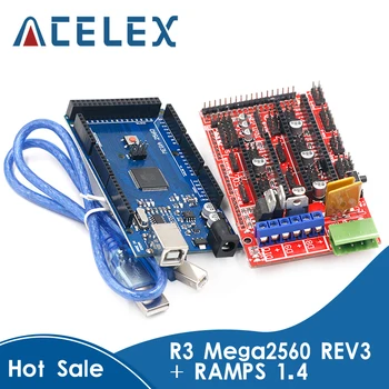 Mega 2560 R3 Mega2560 REV3 + RAMPY 1.4 Radič pre Arduino 3D Tlačiarne arduino auta Reprap MendelPrusa