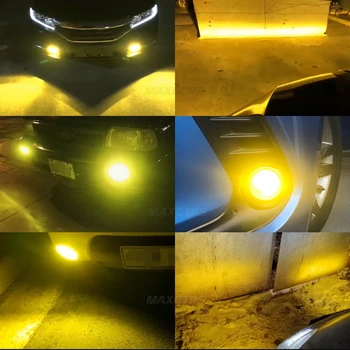 2X Vysoké LPW Mini Typ LED Auto Svetlometu Žiarovky H4 H7 H11/H8 H1 9005 9006 72W/set 3000K Zlatá/Žltá Auto Svetlometov Hmlové Svetlo