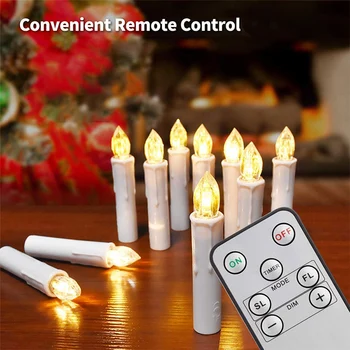 Vianočné LED Elektronické sviečkach Flameless Diaľkové Ovládanie Lampa Svadbu, Narodeninovú Večeru Osvetlenie Domáce Dekorácie