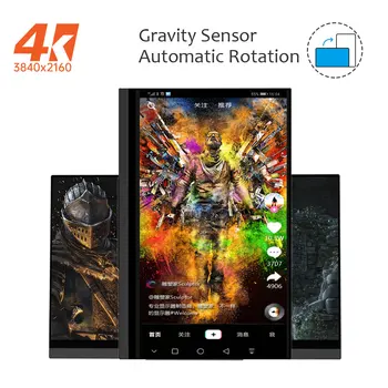 2020 Najnovšie 4K Prenosný Monitor, Touchscreen Gravity Senzor, Automatické Otáčanie 15.6