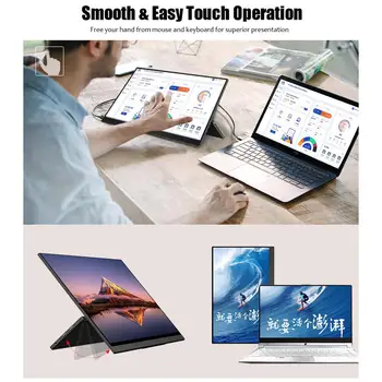 2020 Najnovšie 4K Prenosný Monitor, Touchscreen Gravity Senzor, Automatické Otáčanie 15.6