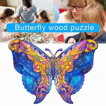 Motýľ Cat Puzzle Sova Drevené Skladačky Puzzle Interaktívne Hry, Hračky Darček, Pre Dospelých, Deti Vzdelávacie Drevené Puzzle Dary