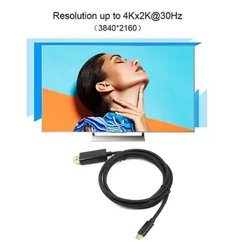 Cabletime Thunderbolt 3 USB C DisplayPort Kábel 4K 60Hz USB Typu C 3.1 k DP Adaptér USB k DP UHD Externé Video