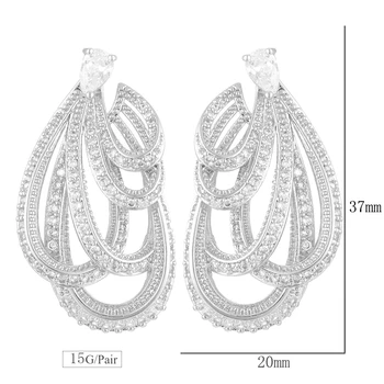 Missvikki Luxusné Šľachtické Lesklé AAA Cubic Zirconia Náušnice pre Ženy, Svadobné Svadobné Zapojenie Výročie Strany Šperky Náušnice