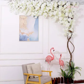 3 Vidlica Cherry Blossom Pobočiek Umelé Kvety 100 CM Falošné Zasadiť Strom Home Party Dekor DIY Svadobné Dekorácie Kvet