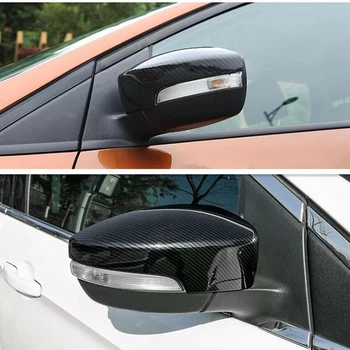 2 ks Spätné Zrkadlo Vonkajšie Pokrytie Bočné Kryty Zrkadiel pre Ford Escape Kuga 2013-2019 Uhlíkových Vlákien ABS