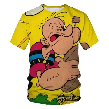 2020 Nové klasické Popeye pánske T-shirts, 3D tlač, módne T-shirts, hip hop ležérne oblečenie, príležitostné letné topy