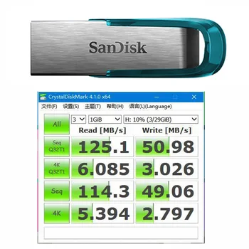 Sandisk 32gb USB Flash Disk 64 GB USB3.0 Originálne Ultra Vkus Kovové kl ' úč DJ OTG Typ C DIY Logo Disku Na Modré tlačidlo Memory Stick