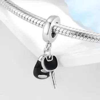 Nové 925 Sterling Silver Tvorivé hot predaj auto kľúčom tvar guľôčok Fit Pôvodné Európske Kúzlo Náramok Šperky robiť