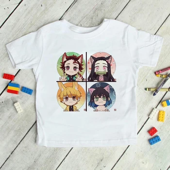 Démon Vrah T Shirt Deti Kimetsu č Yaiba Deti Japonsko, Anime, Manga, Detské Oblečenie