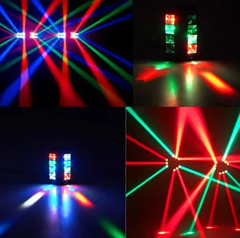 YaYao 8X3W Mini LED De Luz Araña DMX512 Iluminación Con Woschnagg Giratoria RGBW Haz Club Disco Para Proyectora Dj Svetlo