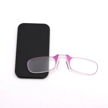 Nose Clip Prenosné Legless Okuliare na Čítanie Mužov A Žien Presbyopic Okuliare Mini Okuliare Sticky Mobilný Telefón Prípade