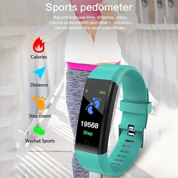 Super Inteligentný Náramok pánske Fitness Aktivity Tracker Bluetooth Smart Hodinky Srdcového tepu Nepremokavé Deti Náramok pre Ženy