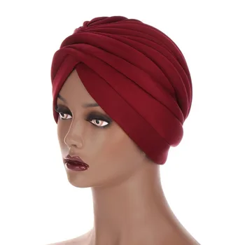 Nové Headwraps čiapky pre ženy Pevné Twist Prehrabať Bavlnené Čiapky Chemoterapii Čiapky Turban pokrývku hlavy Klobúky na Rakovinu