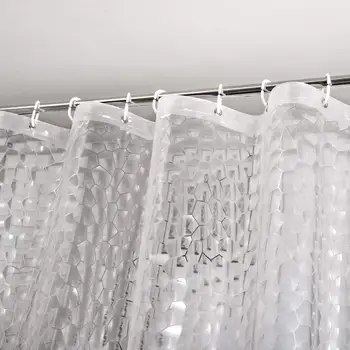 UFRIDAY Nepremokavé Sprchový Záves PEVA Semi Transparentné Sprchový Záves pre Kúpeľňa čistej Vody, Kocka Vaňa Záves s Magnety
