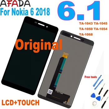 Pre Nokia 6 2018 pre Nokia 6.1 CK-1043 TA-1045 TA-1050 TA-1054 TA-1068 LCD Displej Dotykový Displej Sklenený Panel Digitalizátorom. Montáž