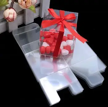 10pcs A*A*A CM (A=11/12/13/14/15)Štvorcových Plastové Jasné, PVC Boxov Priehľadná Nepremokavé Darčekové Balenie Box Pre Šperky/Candy/Hračky