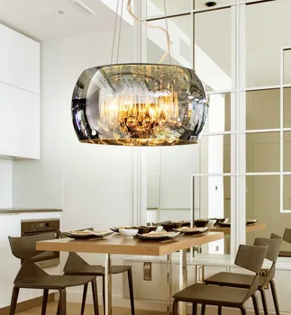 Moderné Crystal Reštaurácia Foyer Led Luster Domáce Dekorácie Loft Svietidlo Bar, kaviareň Hanglamp Nordic lampa