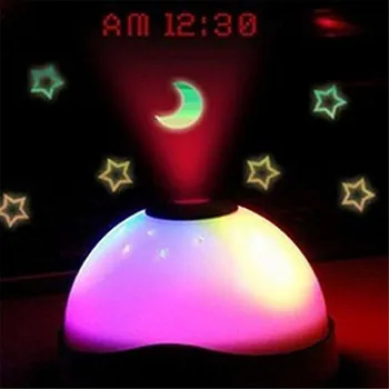 7 Farieb LED Zmena Star Nočné Svetlo Magic Projektor Podsvietenie Hodiny