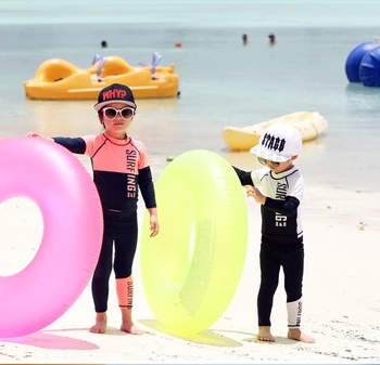 Chlapci a Dievčatá Dlhý Rukáv Split Plavky Chlapcov na Ochranu pred Slnkom Surfovanie Vyhovuje Deti Plavky Veľké Veľkosti Plaviek uimapuvut