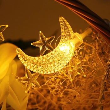 Rozprávkové Svetlo String Hviezdy, Mesiac, LED Lampy, Vianoce, Nový Rok, Narodeniny, Party Atmosféru Dekorácie Svetlá String 10/20/40 Led 1.5-6m
