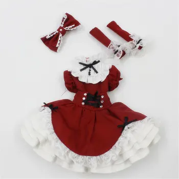 Blyth bábiky oblečenie cosplay červenej krajky šaty je vhodný pre 1/6 bábiku, normálne bábiku, spoločné bábika, ľadové, jecci päť