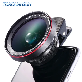 TOKOHANSUN HD Optické Sklo 0.6 x širokouhlým Objektívom s 15x Super Makro Objektív pre IPhone 6 7 8 Plus Samsung S9 S8 Objektív Fotoaparátu Auta