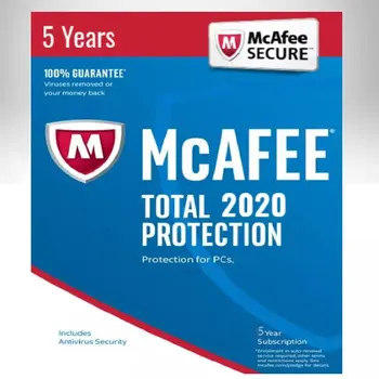 Antivirus McAfee Total Protecion 2020 1 ks / 5 Rokov Tlačidlo Aktivácie Multi-jazyk