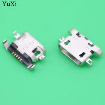 YuXi 100ks Micro USB 5pin ťažké doska 1.27 mm bez curling strane Samica Konektor Pre lenovo A850 S650 S720 S820 Mini USB Konektor