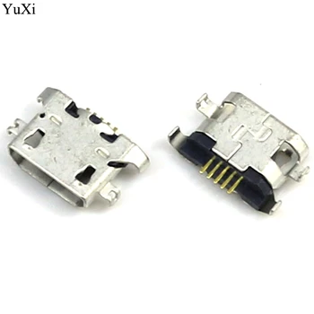 YuXi 100ks Micro USB 5pin ťažké doska 1.27 mm bez curling strane Samica Konektor Pre lenovo A850 S650 S720 S820 Mini USB Konektor