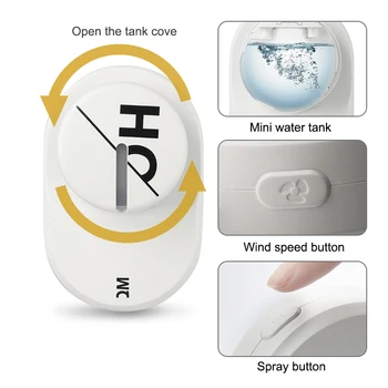 Mini Ventilátor Prenosné Visí na Krku Ventilátor Nabíjateľná 2000mAh Batéria Nabíjanie pomocou pripojenia Usb Mini Elektrické Ručné Fanúšikov Malé Domov