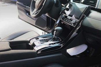 Interiéru vozidla Gear Box Console Panel Rám, Kryt Výbava Sequin Dekorácie, Doplnky Pre Honda Civic 10. 2016 2017 Lhd & Rhd