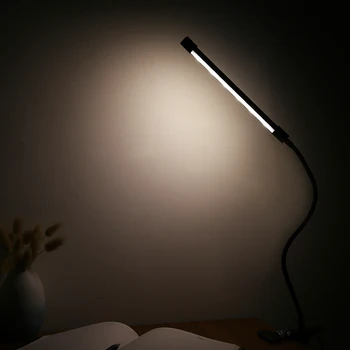 5V USB Flexibilné Led Stolná Lampa Clip-on Stmievateľné stolná Lampa 18 Led Lampa na Čítanie Knihy Posteli Nočné Svetlo