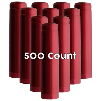 Kovové Rubínovo Červená PVC Zmenšiť Kapsule-500 Počítať