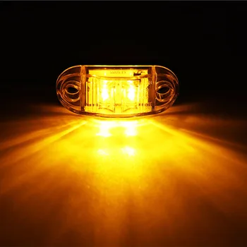 2 KS 12V/24V LED, Bočné Obrysové Svetlá Vozidla Vonkajšie Osvetlenie Výstraha zadné Svetlo Auto Náves Kamiónu, nákladného automobilu Svetlá Jantárová farba