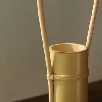 Bambusové Kvetinové Vázy Rastlín Úložný Kôš Ručné Japonský Štýl Stola Organizátor Držiak Na Podporu Domácej Tabuľka Dekor