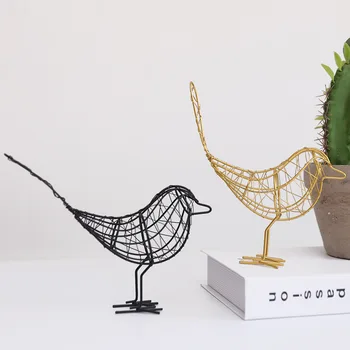 Kreatívne Záhrada Vtákov, Duté Figúrky Miniatúrne Kovaného Drôt Umelé Abstraktné Výzdoba Miestnosti Ozdoby Obývacia Suveníry