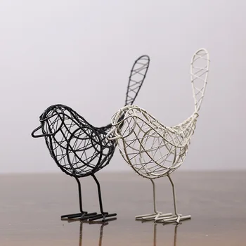 Kreatívne Záhrada Vtákov, Duté Figúrky Miniatúrne Kovaného Drôt Umelé Abstraktné Výzdoba Miestnosti Ozdoby Obývacia Suveníry