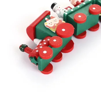 Drevené Vianočné Vlak detské Hračky, Vianočné Dekorácie, Darčeky Štyri Časti Drevené Remesiel Ornament Drevený Vlak Hračky