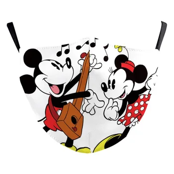 1 KS Mickey Minnie Maska pre Dospelých Disney Kreslené Vzor Tváre Ochranné Anti-prach, Vianoce, Nový Štýl Maska Umývateľný s 2 Filtre