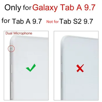 Tablet Prípade Držiak Flip Stojan PU Kožené Kryt Pre Samsung Galaxy Tab 9,7 palcový T550 T555 P550 SM-T550 T555 SM-P550 Prípade fundas