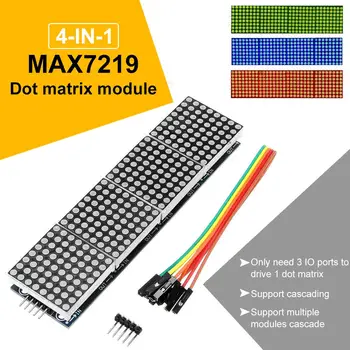 MAX7219 Dot Matrix, 4 V Jednom Display Modul pre Arduino Malina