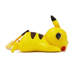 Takara Tomy Pokémon Pikachu v ľahu, Garáž Súpravy model Anime Akcie Obrázok Bábiky, Hračky, Darčeky, Hračky Pre Deti,