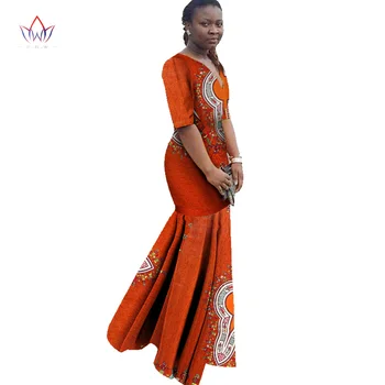 Africké Šaty pre Ženy Dashiki Africkej Tlače Oblečenie Polovičný Rukáv Morská víla Šaty Maxi Party Šaty BRW Plus Veľkosti 6XL WY406