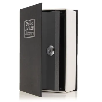 Kov + Papier Doska Slovník Kniha Tajomstvo, Ochrana Safe Key Lock Hotovosti Peniaze, Šperky Locker Trvanlivé Kvality