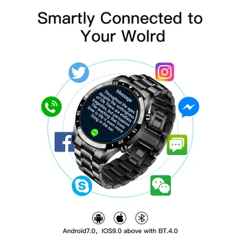 LIGE 2020 Nové Módne Smartwatch Bluetooth Hovor Športové pánske Hodinky Srdcovej frekvencie Monitorovania pre Ovládanie Hudby Nepremokavé Smart Hodinky Muž