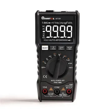 MUSTOOL MT109 Prenosné 9999 Počíta True RMS Multimeter AC DC Napätie Prúd NCV Teplota Tester Auto Rozsah Podsvietenie