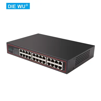 TXE100 24-Port 10/100M Železa Shell Ethernet Switch/Desktop alebo Rackmount/Plug a Play/Tienené Porty/Nespravovaná